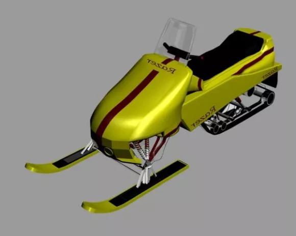 Curved Frame Bike 3d model
