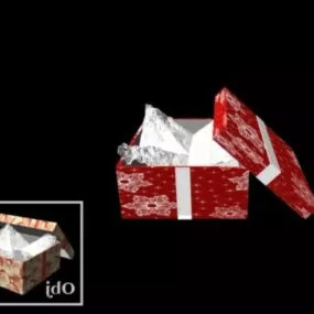 Opened Gift Box 3d model