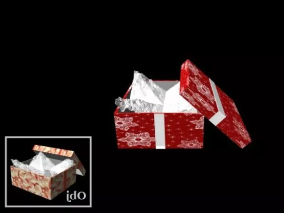 Opened Gift Box 3d model Opened Gift Box 3d model