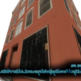 Orange Painted Apartment Building 3d model