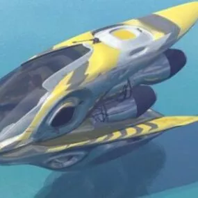 Futuristic Airship 3d model