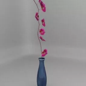 Orchid Vase Flower Plant 3d model