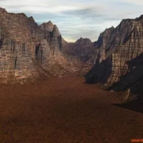 Planet Desert Mountain 3d model