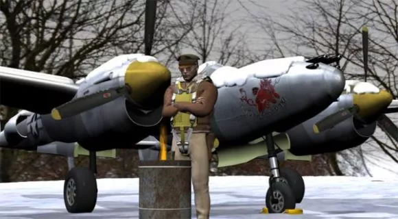 Vintage Aircraft With Propeller 3d model