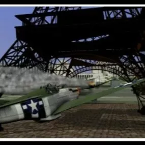 Vintage Aircraft P51b Mustang 3d model