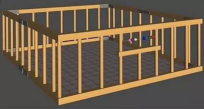 Antique Brass Iron Fence 3d model