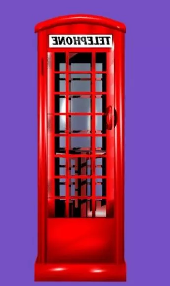 Red Phone Booth Cabin 3d model Red Phone Booth Cabin 3d model