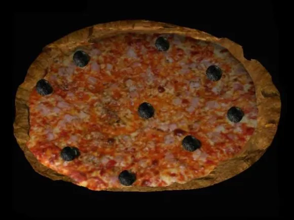 Round Pizza Food 3d model Round Pizza Food 3d model