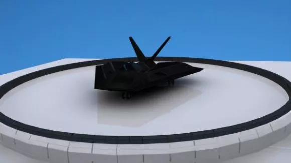 Space Fighter Aircraft Futuristic Weapon 3d model