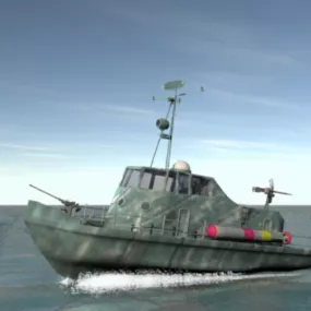 Navy Speed Boat 3d model