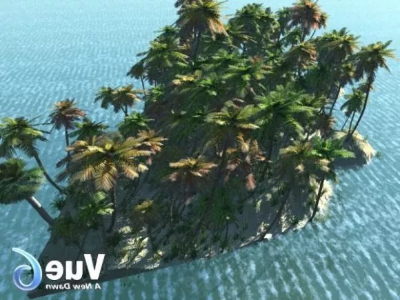 Palm Tree Island Landscape 3d model Palm Tree Island Landscape 3d model