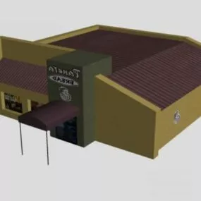 Building Market Restaurant 3d model