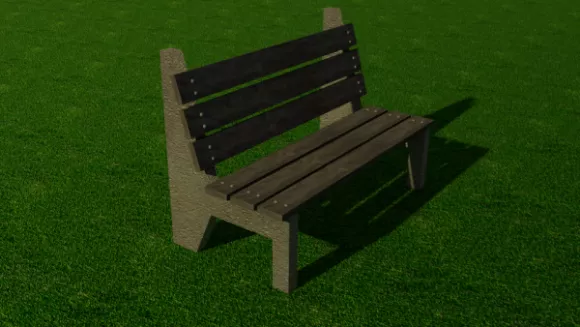 Park Bench Old Wood Free 3d Model - .3ds - Open3dModel