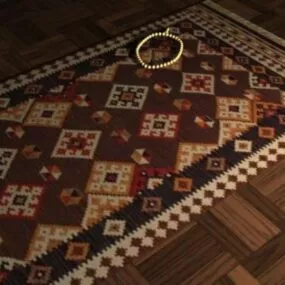 Vintage Carpet Furniture 3d model