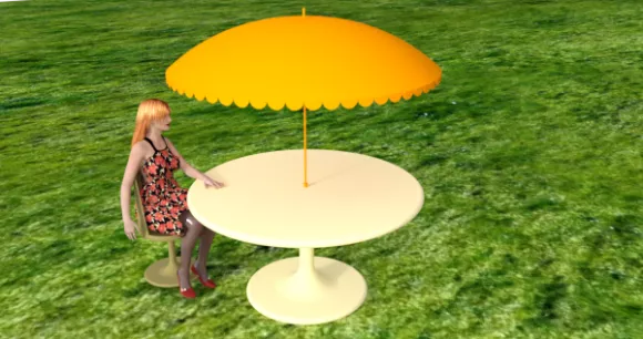 Round Glass Coffee Table With Plate Cookies 3d model