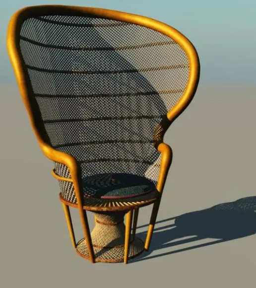 Log Stool Furniture 3d model