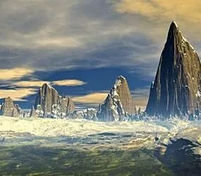 Peak Of Mountain Landscape Scene 3d model