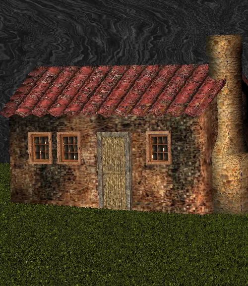 Ancient Architecture Corridor With Column 3d model