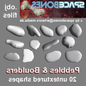 Stone Pebbles Boulders 3d model