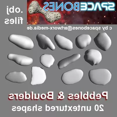 Stone Pebbles Boulders 3d model Stone Pebbles Boulders 3d model