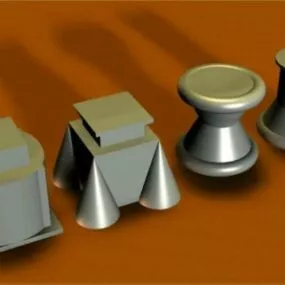 Pedestals Shape Decoration 3d model