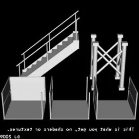 Street Pedestrian Crossing 3d model