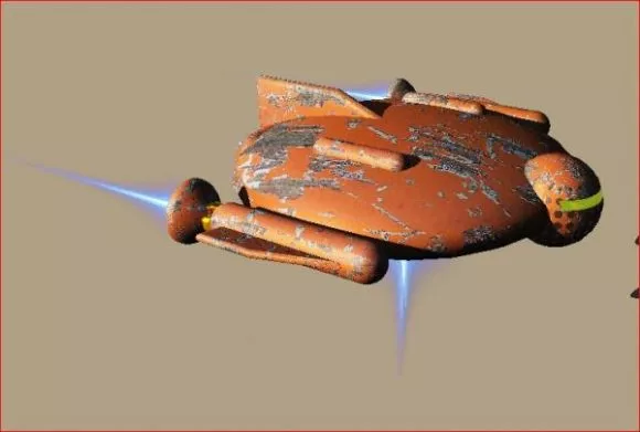 Futuristic Scout Spaceship 3d model