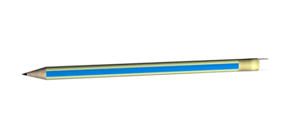 Single Wood Pencil 3d model