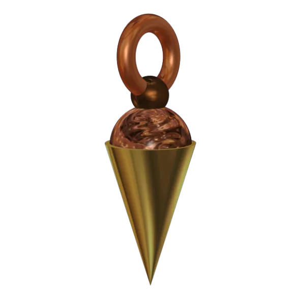 Small Pendant Lamp With Black Shade 3d model