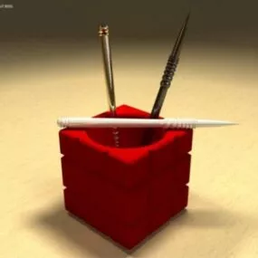 Pen With Holder 3d model