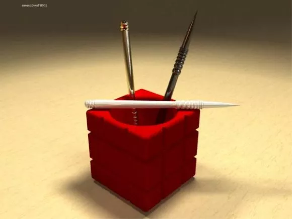Pen With Holder 3d model Pen With Holder 3d model