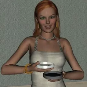 Blond Girl Character 3d model