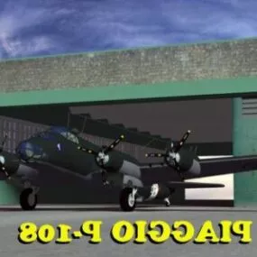 Military Aircraft Piaggio P108 3d model