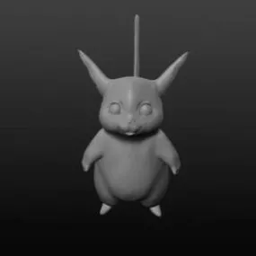 Pikachu Cartoon Character 3d model