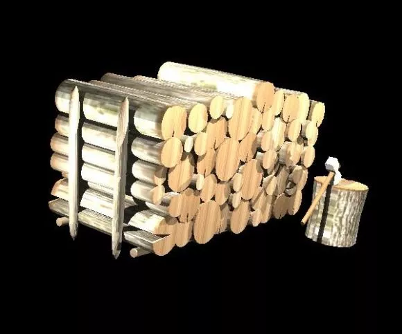 Stack Of Log 3d model Stack Of Log 3d model
