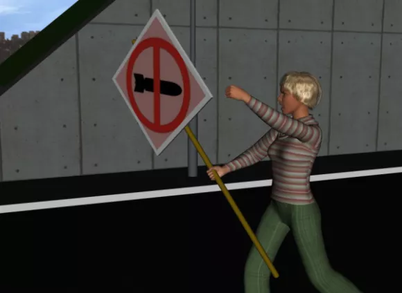 Boy Character With Sign Board 3d model Boy Character With Sign Board 3d model