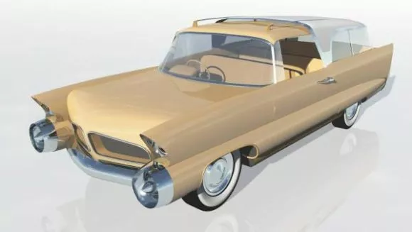 Cartoon Car Hand Sketch Style 3d model