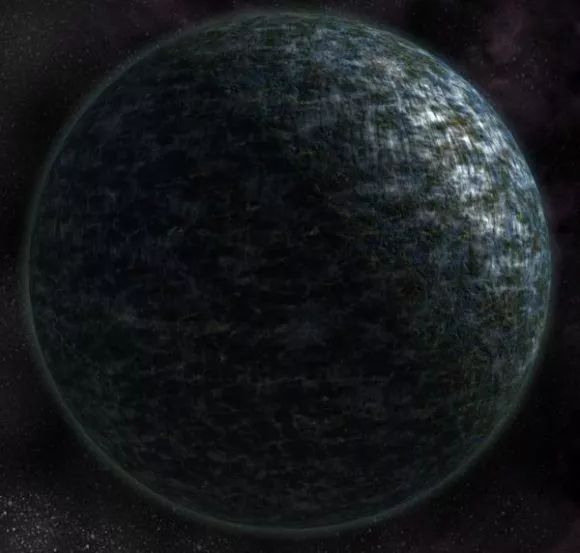 Alien Planet And The Moon 3d model