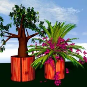 Indoor Plant In Pot 3d model