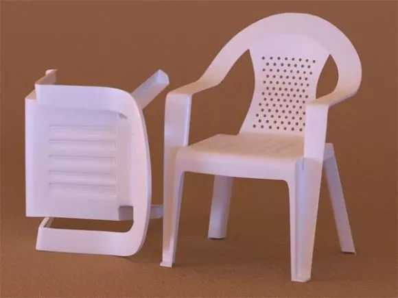 Plastic Chair Stack 3d model Plastic Chair Stack 3d model