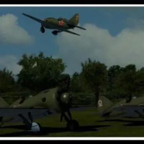 Vintage Aircraft Polikarpov I16 3d model