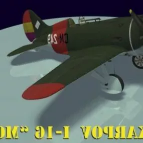 Ww2 Aircraft Polikarpov I16 3d model