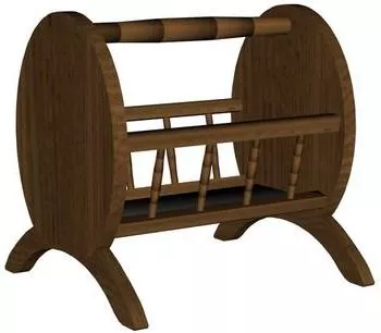 Vintage Crib Brown Wooden 3d model Vintage Crib Brown Wooden 3d model