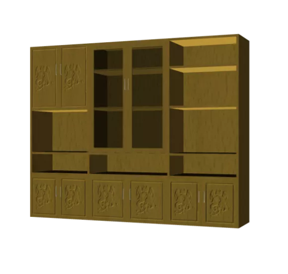 Coat Rack Shelf With Decorative Pot Briefcase 3d model