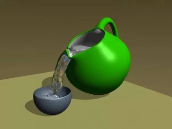 Marble Vase With Fowers 3d model