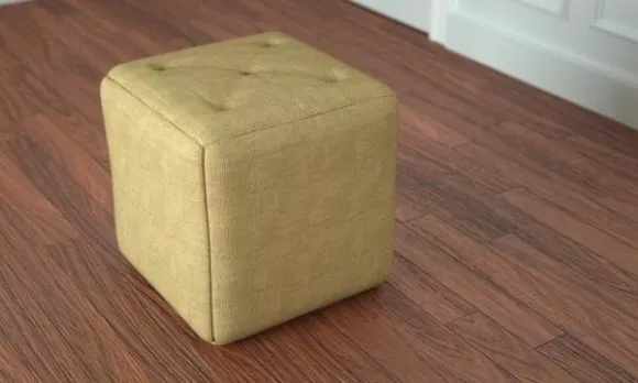 Modular Ottoman, Upholstered Stool 3d model