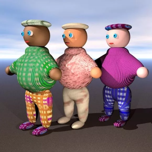 Humanoid Warrior Character With Armor 3d model