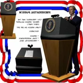 Presidential Podium Furniture 3d model