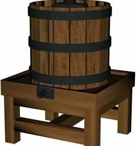 Pressoir Pressing Barrel Equipment 3d model