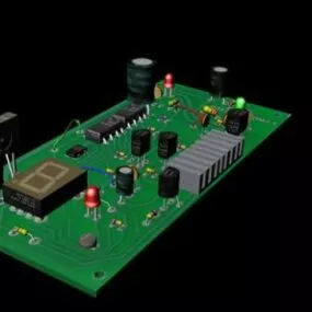 Printed Electric Circuit 3d model